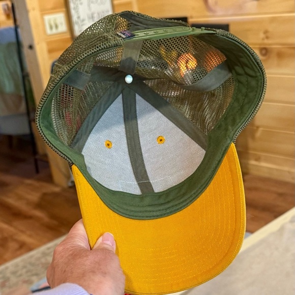 Patagonia Mustard and Olive Trucker Hat- One size - Picture 5 of 7